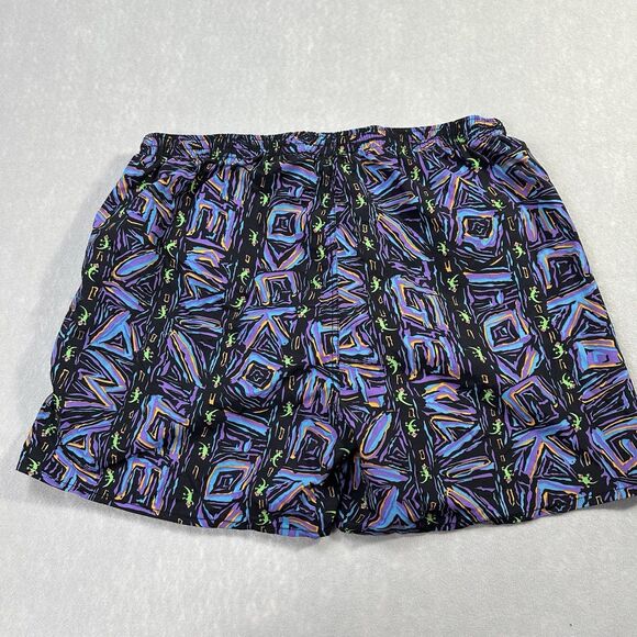 Gecko Hawaii Men’s XXL Swim Trunks Vintage 90s Mesh Liner All Over Print - Picture 10 of 13